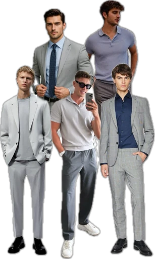 Пример в серых и металлических оттенках